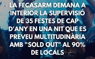 La FECASARM demana a Interior la supervisió de 35 festes de Cap d’any en una nit que es preveu multitudinària amb “sold out” al 90% de locals